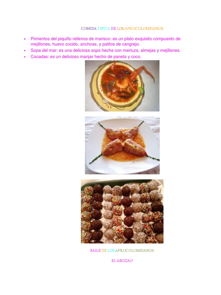 Comida Tipica de Los Afrocolombianos | PDF