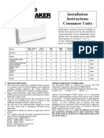 Installation Instructions Consumer Units: 1. Important Information Ambient Temperature Considerations