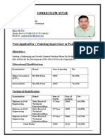 Curriculum-Vitae: Post Applied For:-Painting Supervisor or Painting Foreman