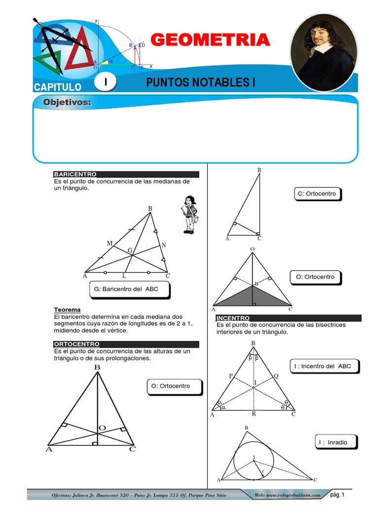 Puntos Notables en Triángulos | PDF | Triángulo | Geometría euclidiana