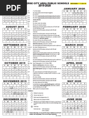 2019-20 Calendar Final | PDF | Academic Term | Educational Institutions