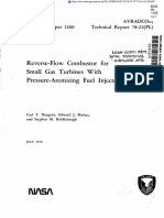 Reverse-Flow Combustor Small Gas Turbines Pressure-Atomizing Fuel Injectors