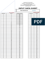 Input Data Sheet: Item Analysis in