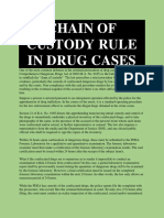 Chain of Custody Rule in Drug Cases