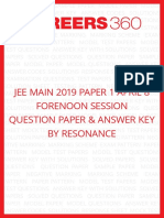 JEE Main 2019 Paper 1 April 8 Forenoon Session Question Pa QUx8tvv