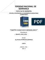 La tabla periódica de Mendeleiev y sus aportes a la química