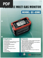 GX-8000 Gas Monitor Maintenance Guide | PDF | Gases | Atmosphere Of Earth
