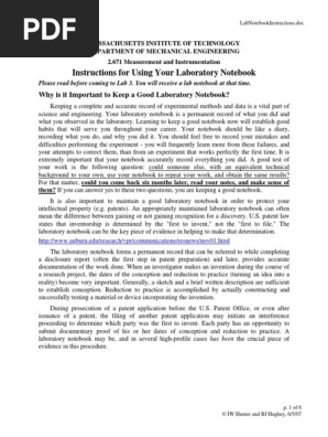 Mit Laboratory Notebook