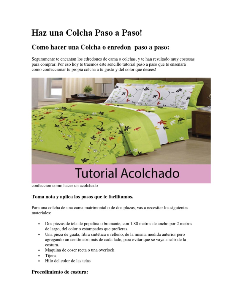 Colcha Paso A Paso | PDF