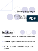 The Cardiac Cycle: Describing The Sequence of Events in One Heart Beat