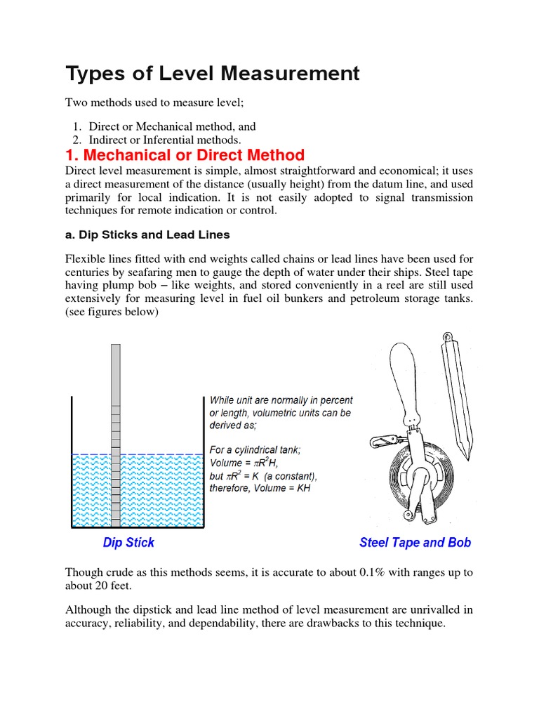 Industrial Instrumentation Notes PDF Pressure Gases