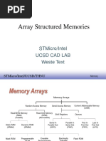 Array Structured Memories: Stmicro/Intel Ucsd Cad Lab Weste Text