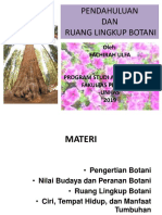 Materi I Pendahuluan Dan Ruang Lingkup Botani 2019