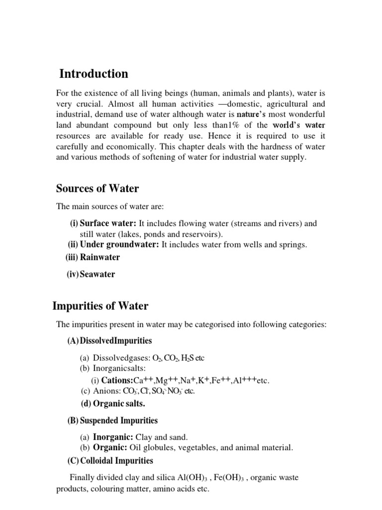 Water Analysis PDF Ion Exchange Sodium Hydroxide