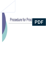 Procedure for Procurement
