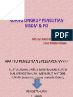 Lingkup Penelitian MSDM & Po