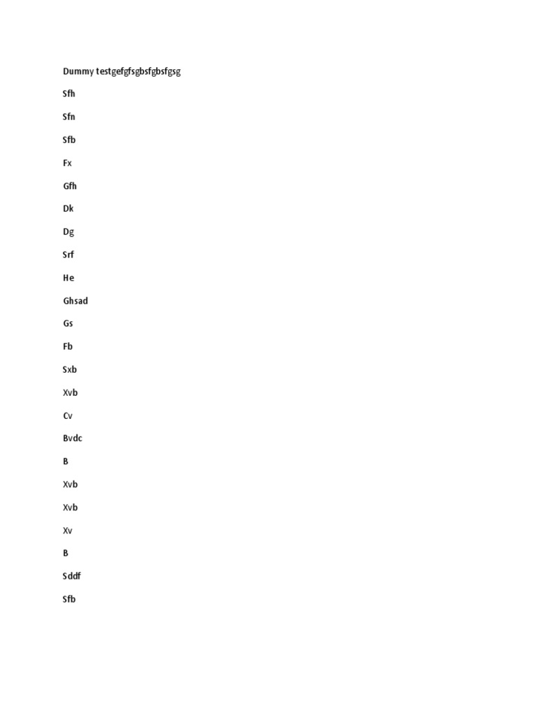 Dummy Test Document Overview | PDF
