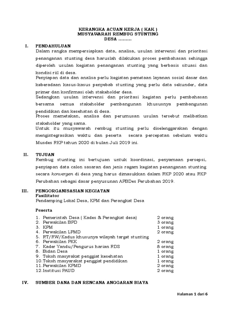 Contoh Sambutan Kepala Desa Tentang Stunting – VIRALTERATAS.COM