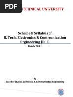 Punjab Technical University: Scheme& Syllabus of B. Tech. Electronics & Communication Engineering (ECE)