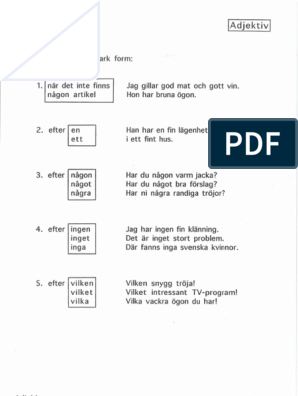Adjektiv PDF | PDF