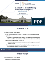 Business Analytics & Text Mining Modeling Using Python: Dr. Gaurav Dixit