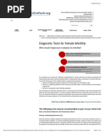 Diagnostic Tests For Female Infertility