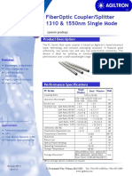 Fiberoptic Coupler/Splitter 1310 & 1550Nm Single Mode: Product Description