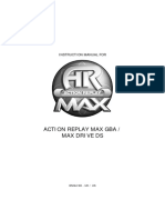 Action Replay Max Gba / Max Drive DS: Instruction Manual For