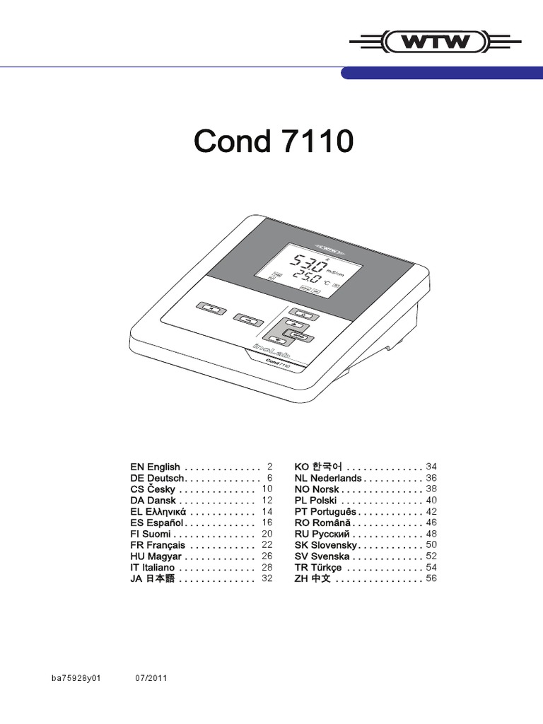 Conductivity Meter PDF Calibration Sensor