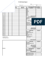 FC Shift Sales Report: Sales Transactions Manual / POS