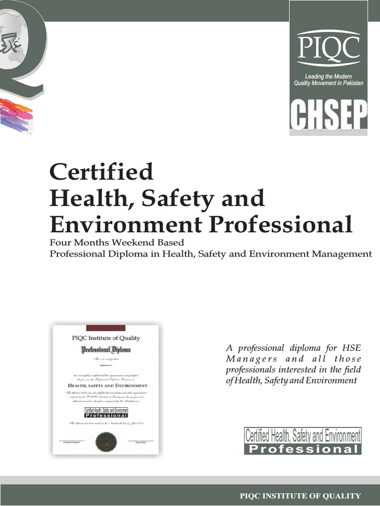Certified Health and Safety Professional PDF Hazards Employment