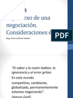 Sesión 4. El Proceso de Una Negociación. Etica