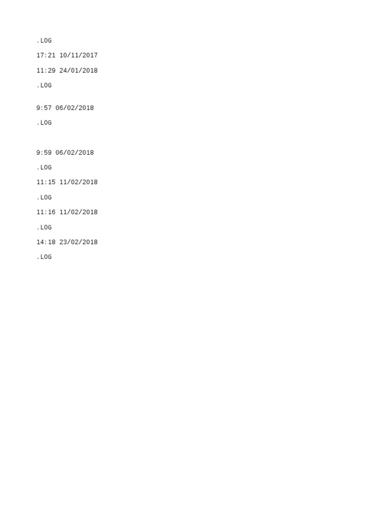 Log File Entries from 2017-2018 | PDF