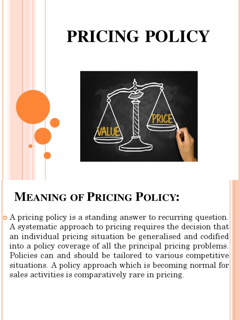 Реферат: How Does A Firm S Pricing Policy