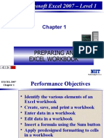 Microsoft Excel 2007 - Level 1: Preparing An Excel Workbook