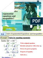 Exponentioal Equalities and Inequalities