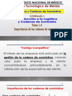 Tema 1.4 Importancia de Las Cadenas de Suministros