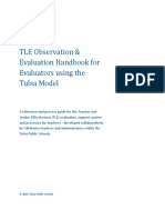 TLE Observation & Evaluation Handbook For Evaluators Using The Tulsa Model