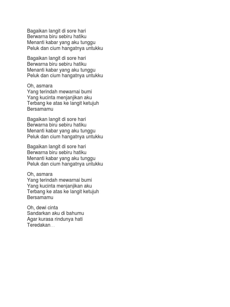 Lirik Lagu Bagikan Langit Pdf