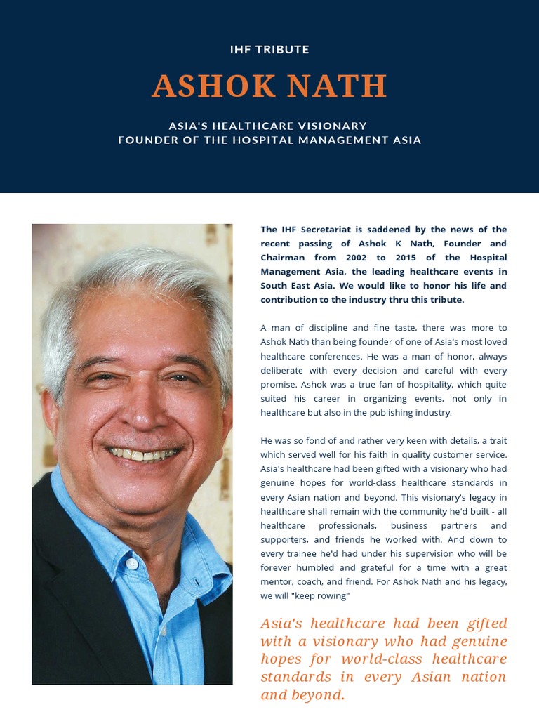 Ashok Nath Tribute | PDF | Goal | Health Care
