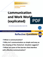 Communication and Work World (Explicated) : Fakultas Ekonomika Dan Bisnis Magister Manajemen