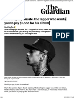 Nipsey Hussle Rapper Charging $1,000 for His Album