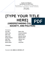 (Type Your Title Here) : (Understanding Culture, Society, and Politics)