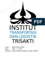 Nama: Ridho Aberta Dianto Kelas: MTL - C / 2016 Pelajaran: Teknis Penulusan Ilmiah & Logika Berfikir