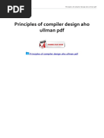 Principles of Compiler Design Aho Ullman PDF