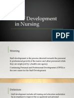 Staff Development in Nursing