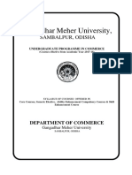 Gangadhar Meher University Commerce Syllabus