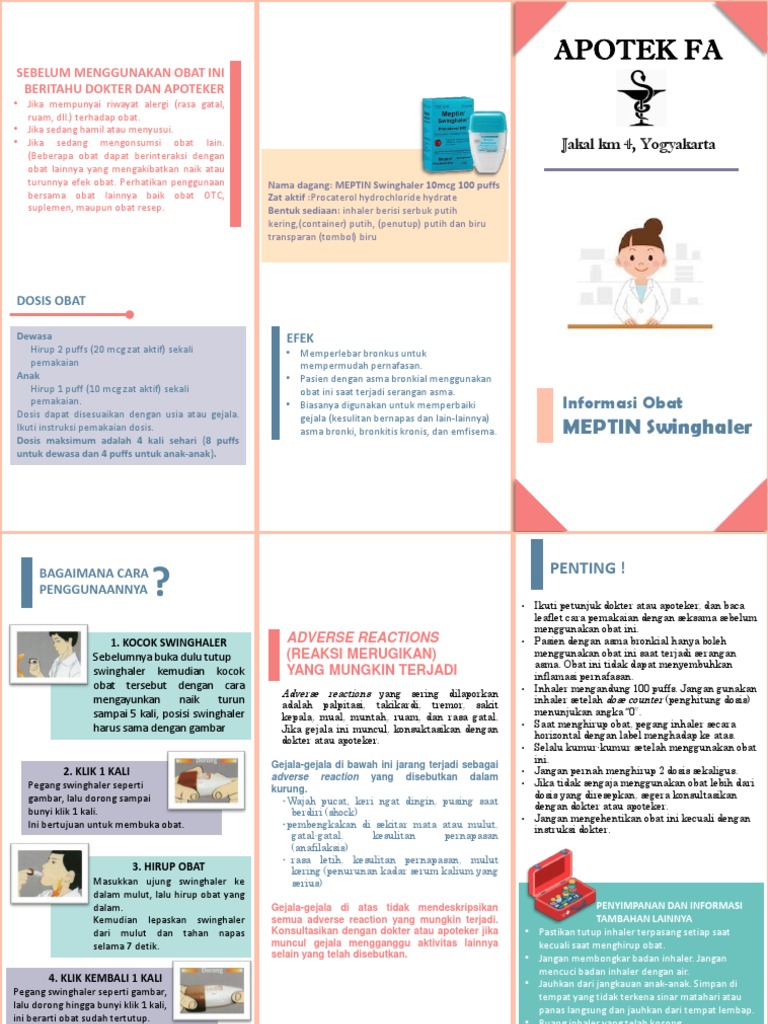 Dosis dan Penggunaan Meptin Swinghaler | PDF