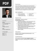 Coolfreecv Resume With Photo n