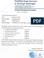 Surat Keterangan Abdimas Di TK Bunga Bangsa Cililitan Kecil Jakarta